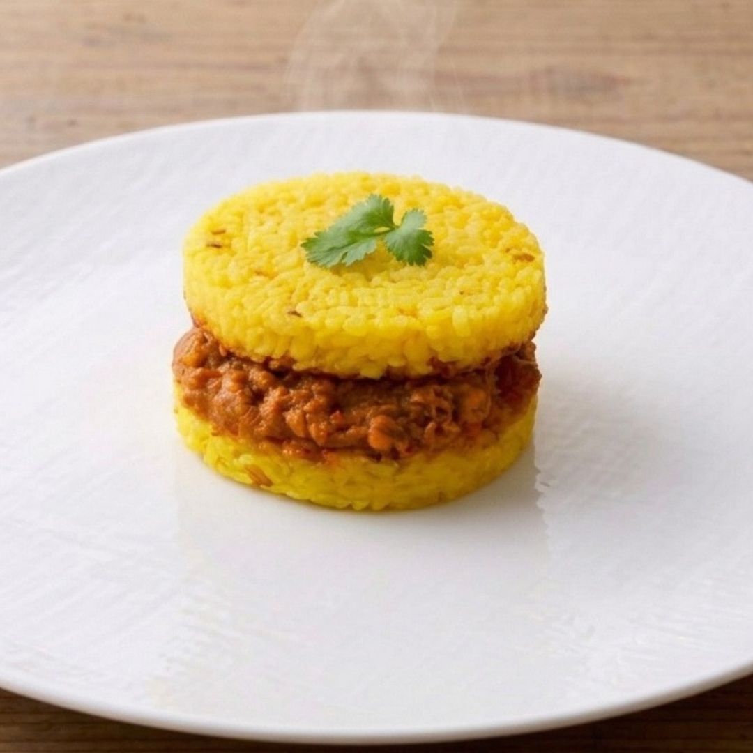 博多の名店ナイル スペシャルカレーライスバーガー