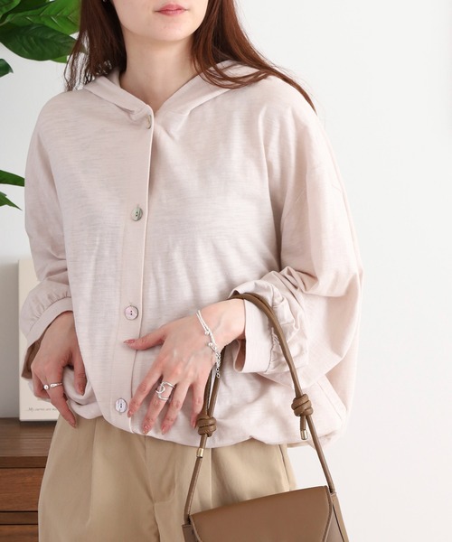 P000【値下げ】【取寄せ】スラブ フード付きカーディガン（F2TK-Am34）