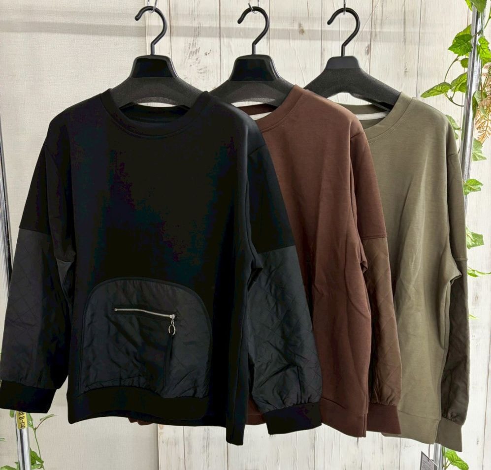 P000  【SOLDYLAN】キルト切替プルオーバー（F5-25926）