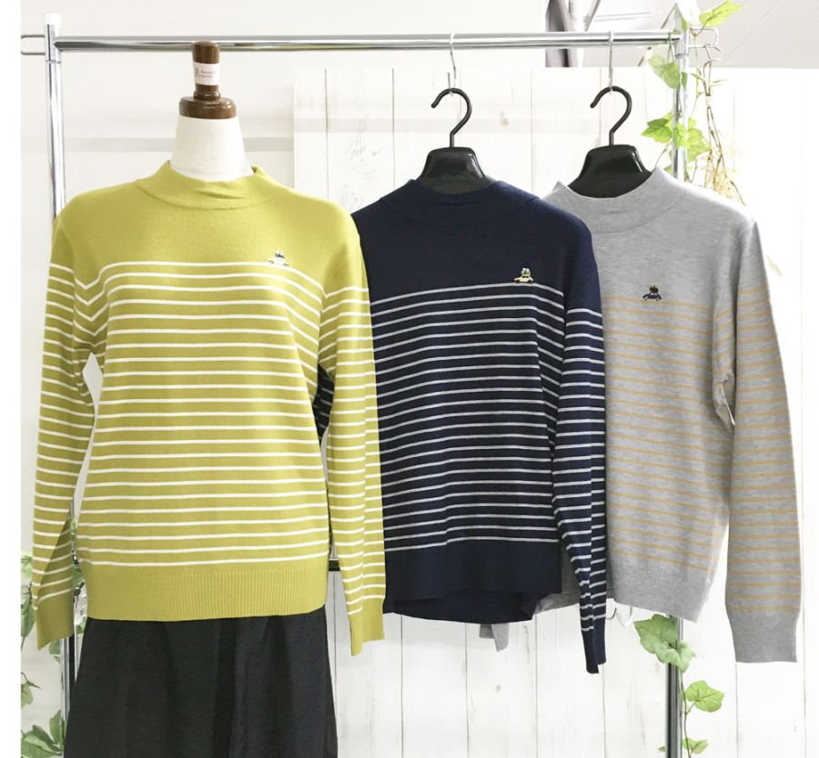 P000 もちもち くるま刺しゅうボーダーPO（F2KA-720512）