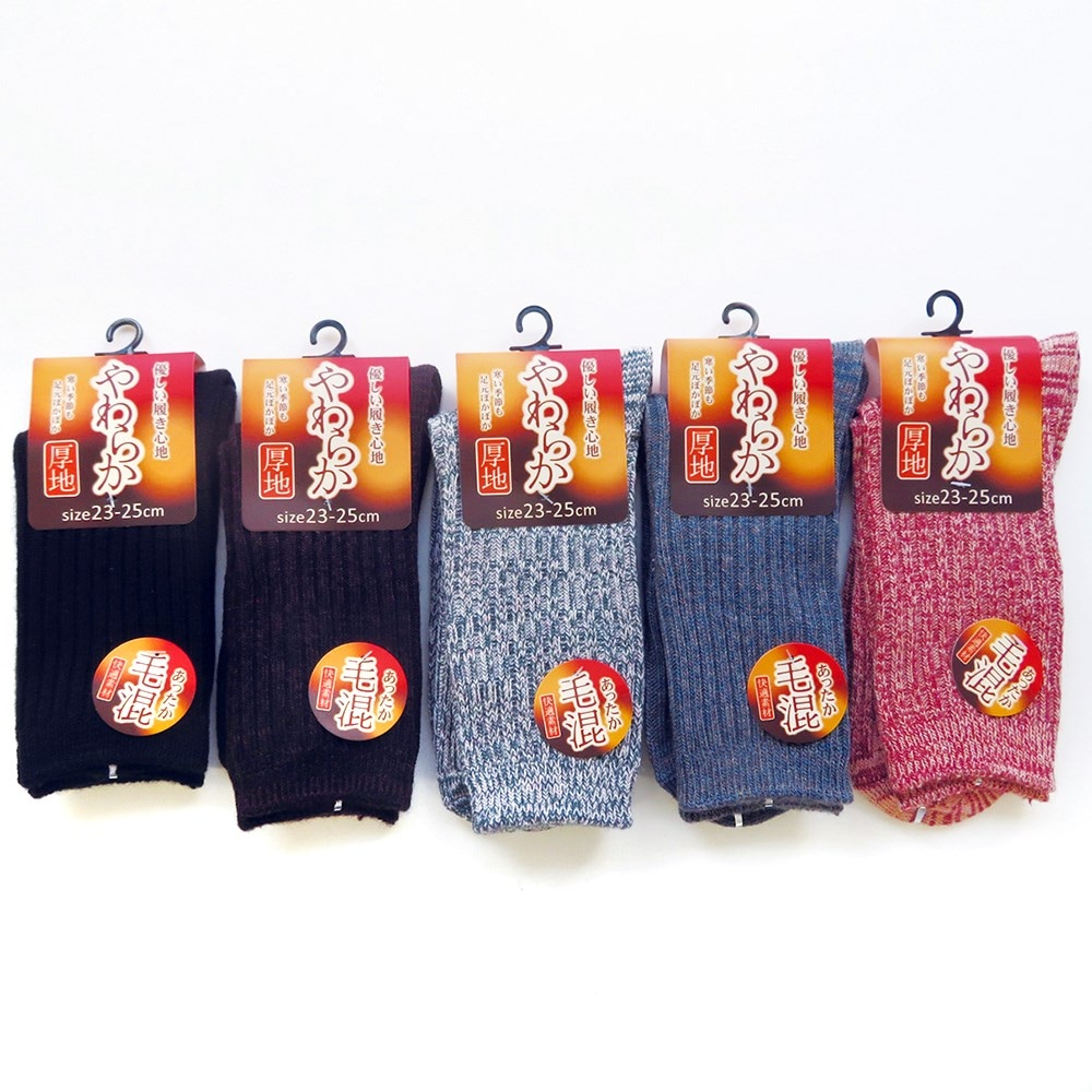 P001 DM-26335 婦人毛混厚地ソックス ×100入