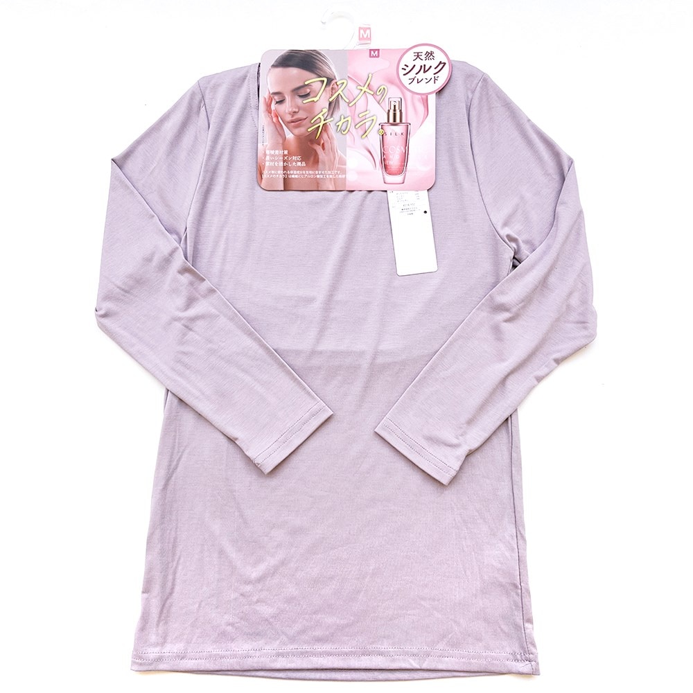 P001 DM-30328 婦人コスメシルク入りＴＲベア天長袖シャツ ×20入