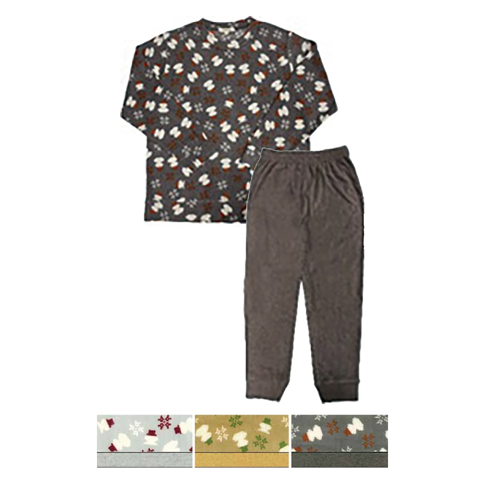 P000 AW1621 マイクロフリース上下セット（スノーマン柄） 6枚組