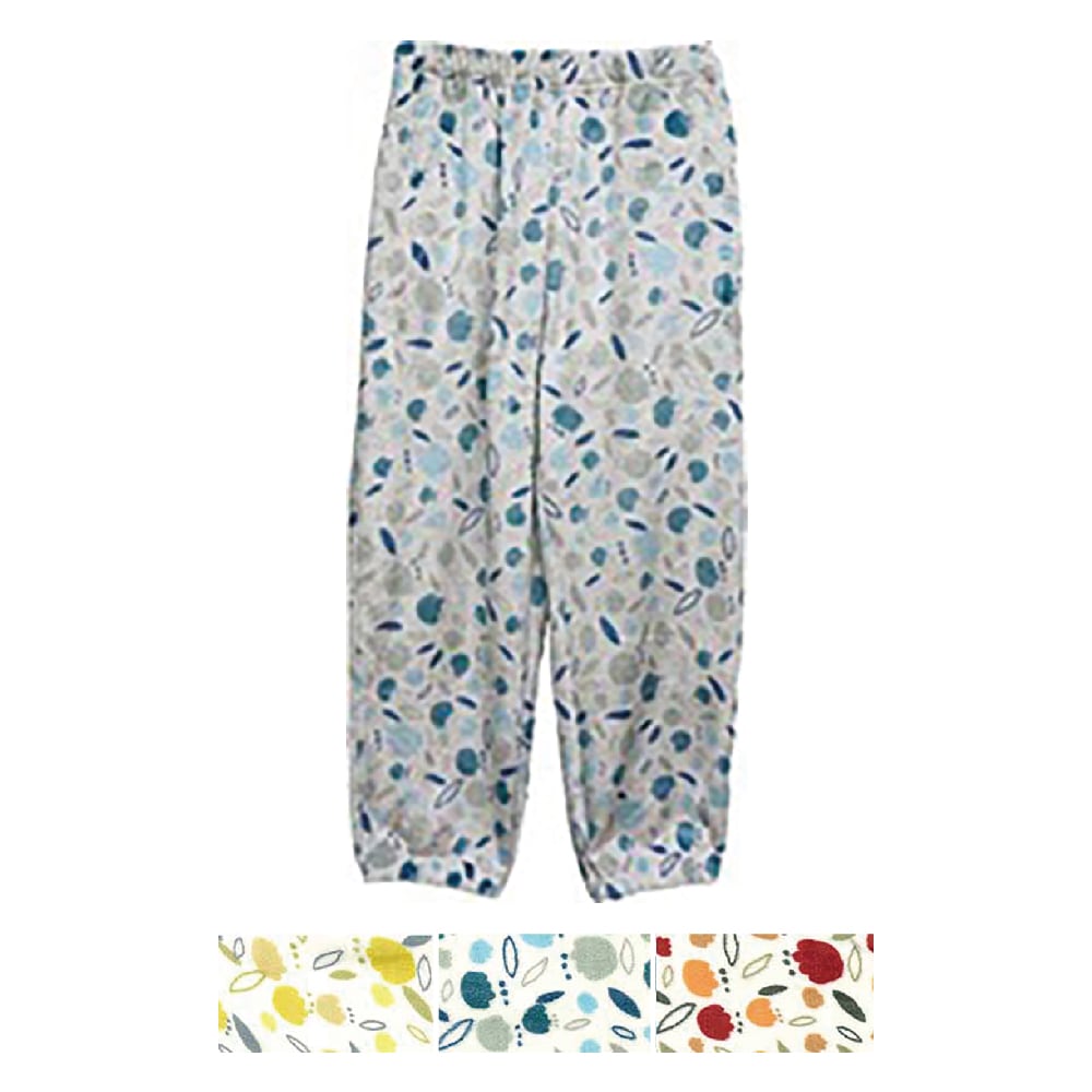 P000 AW1631 【大寸】シルキーフリース裾ゴムパンツ（チューリップ柄）LL／３L寸 6枚組