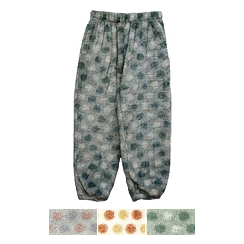 P000 AW1635 毛長フリースドット柄パンツ 6枚組