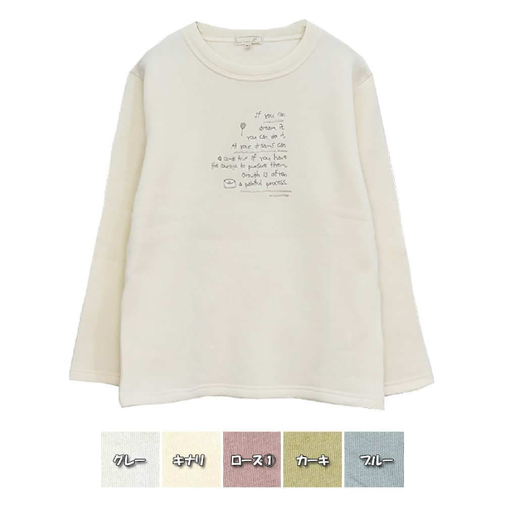 P000 AW1665 長袖裏起毛プリントPO 5枚組