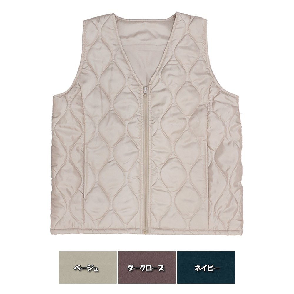 P000 AW1677 カイロポケット付きキルトベスト 6枚組