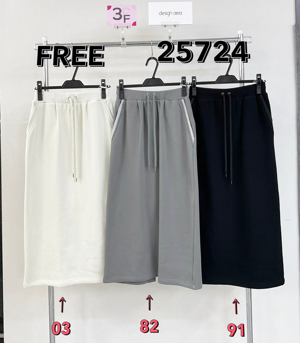 P000  【design aera】スエットセミタイトスカート（48-25724）