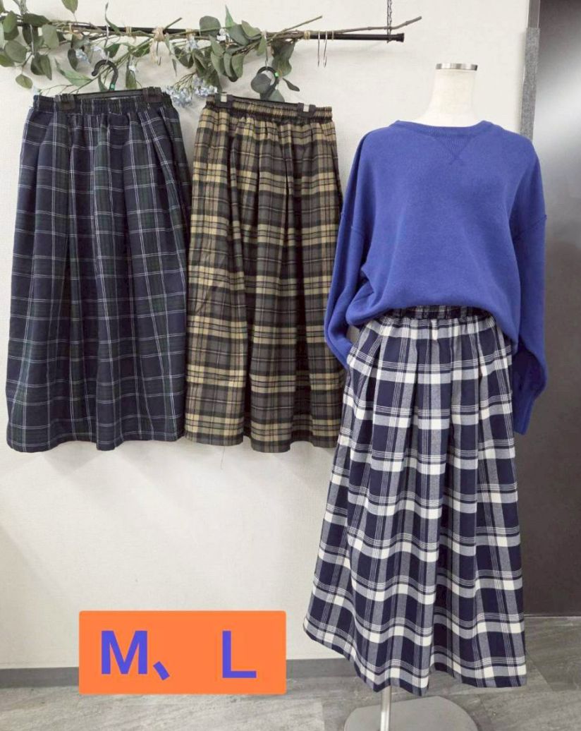 P000  チェック柄スカート（F2KA-7107712）