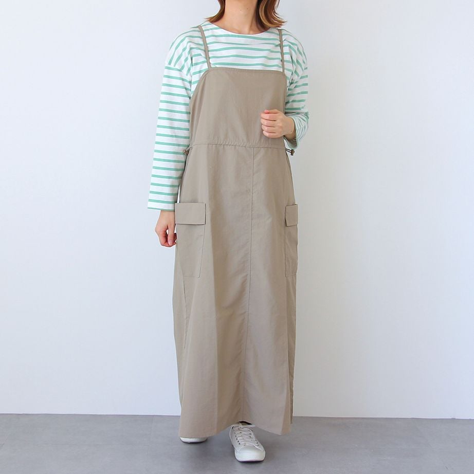 P000【ironohi】撥水加工ナイロン100％ キャミOP（75-26262）