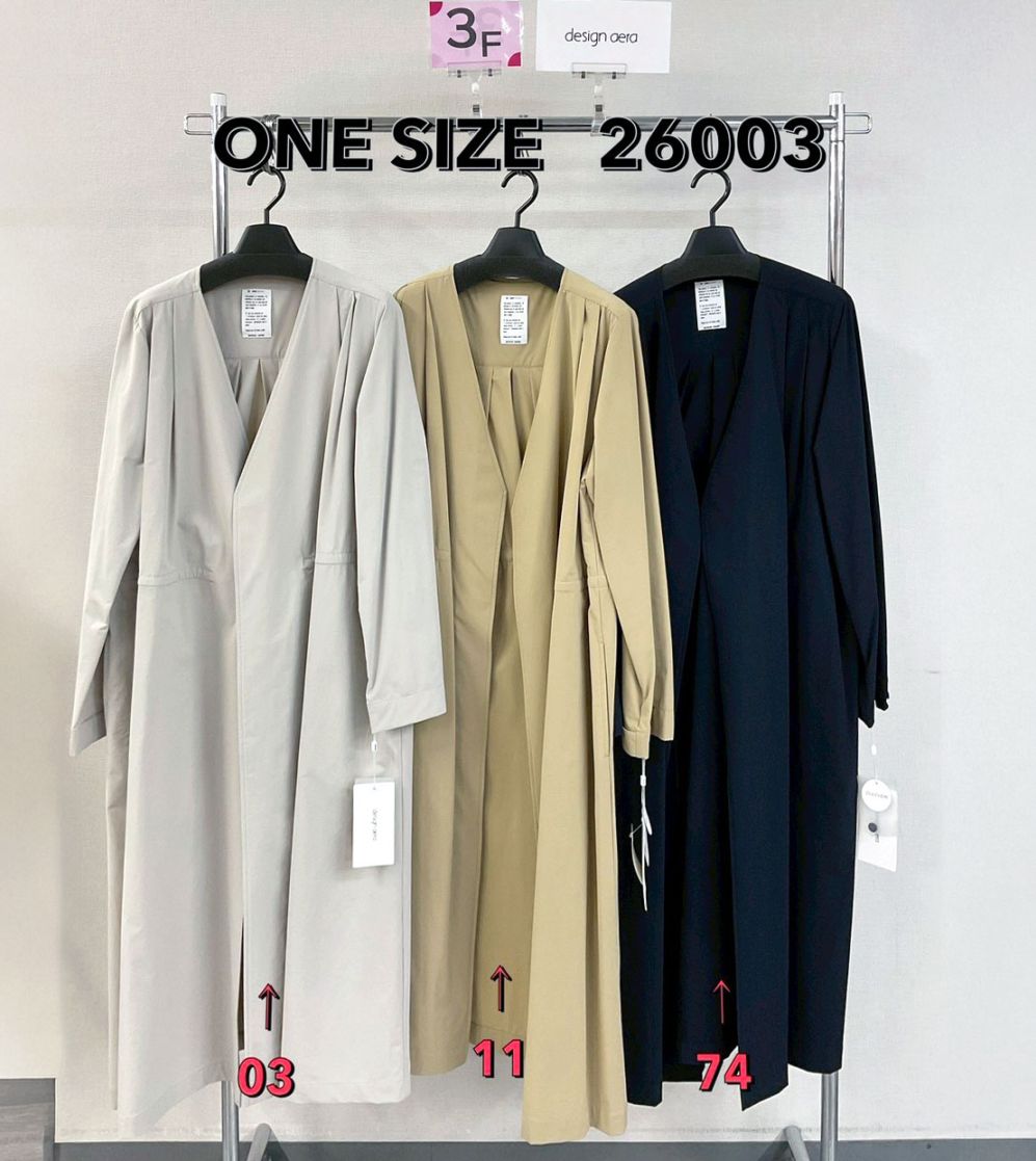 P000【design aera】トッパー ロングコート（48-26003）