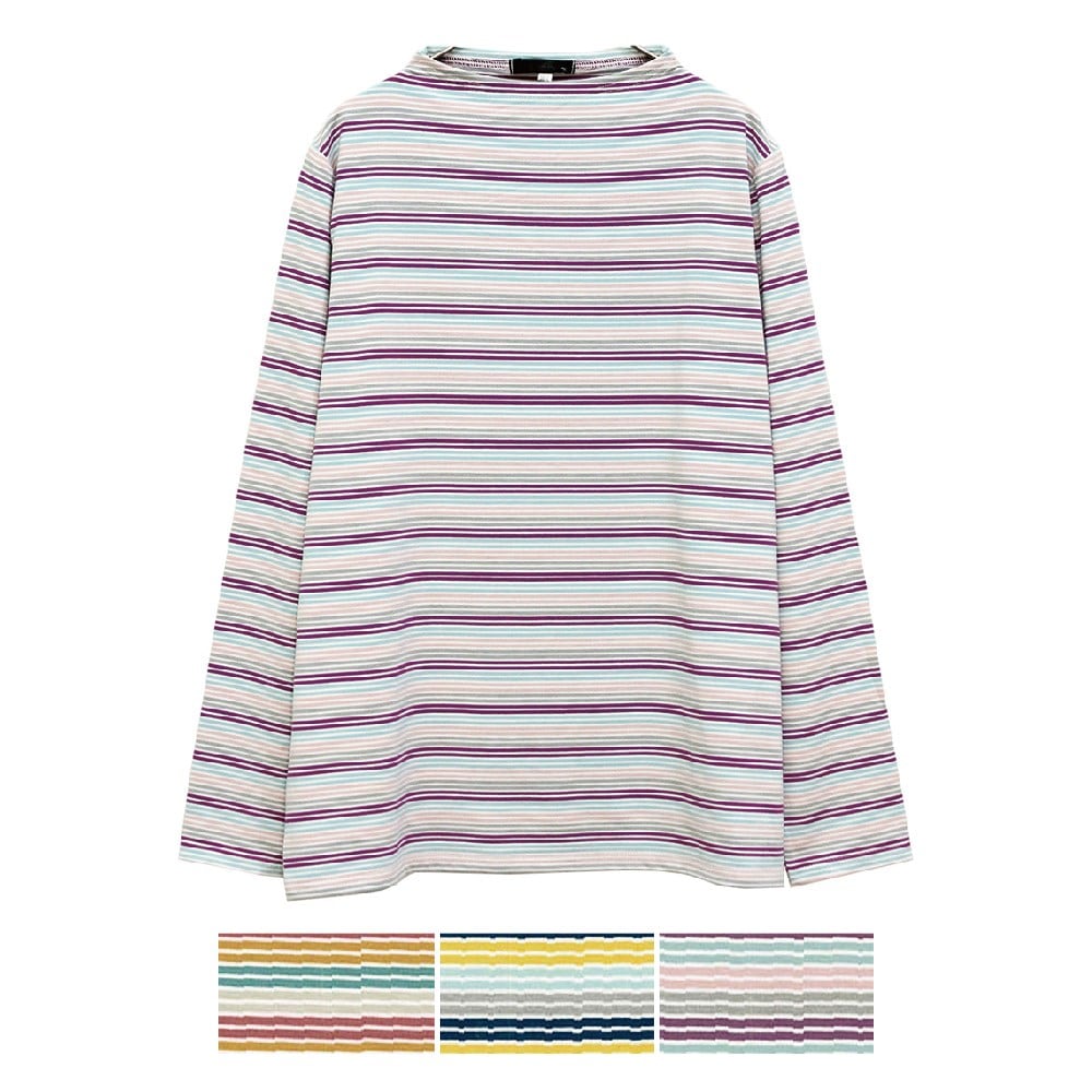 P000 SS-0032 長袖 マルチボーダープルオーバー 6枚組