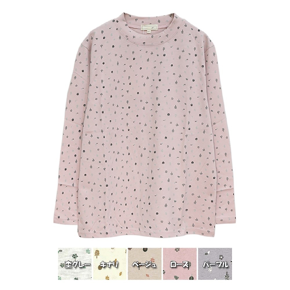 P000 SS-0047 長袖 綿プリントプルオーバー 5枚組