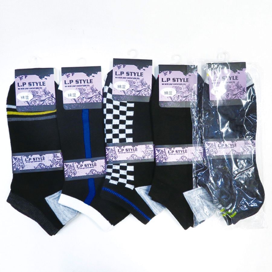 P001 DM-25759 紳士柄スニーカーソックス ×100入