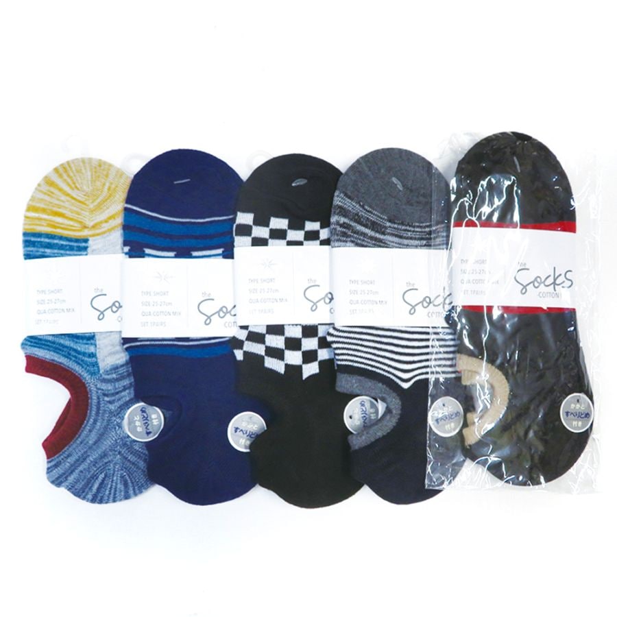 P001 DM-25762 紳士柄ショートスニーカーソックス ×100入