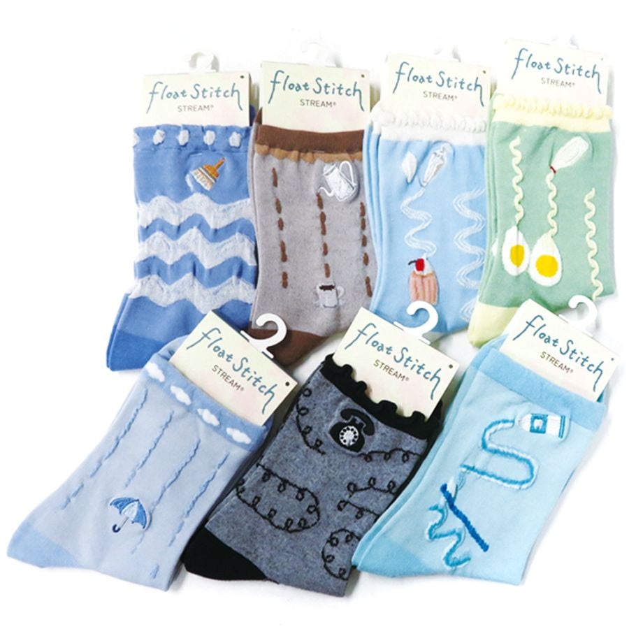 P001 DM-26456 婦人刺繍入りデザインソックス ×40入