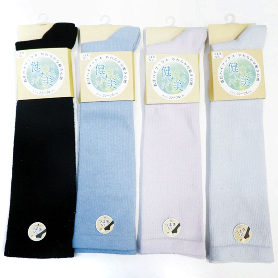 P001 DM-26557 婦人やわらかタッチ着圧トゥレスハイソックス ×30入