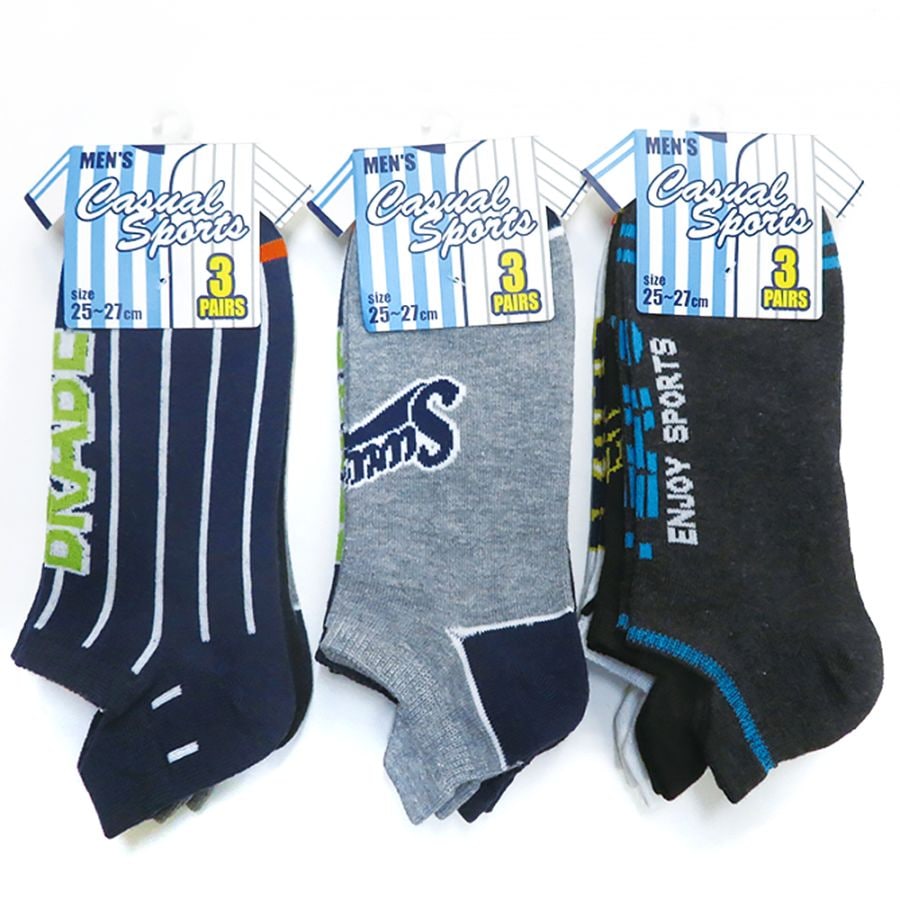 P001 DM-26577 紳士３足組スニーカーソックス ×30入