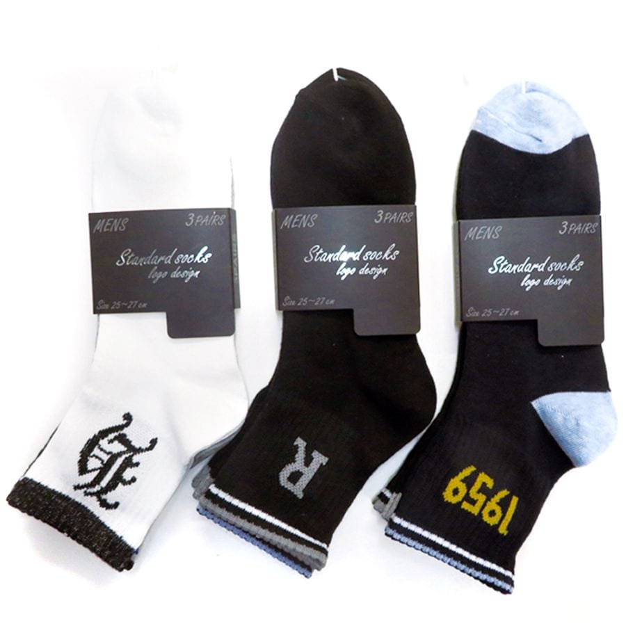 P001 DM-26579 紳士３足組クオーター丈スニーカーソックス ×30入