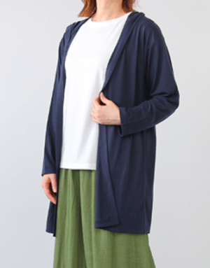 P000【ironohi】UV天竺 トッパーカーディガン（75-25309）