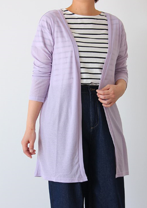 P000【ironohi】UV梨地 トッパーカーディガン（75-23305）