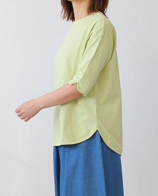 P000【ironohi】しっかり綿100％ ラウンドヘム Tシャツ（75-26315）