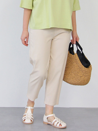 P000【ironohi】クールストレッチ アンクルテーパードパンツ（75-24368）