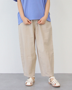 P000【ironohi】コットンリネン コクーンパンツ（75-26369）