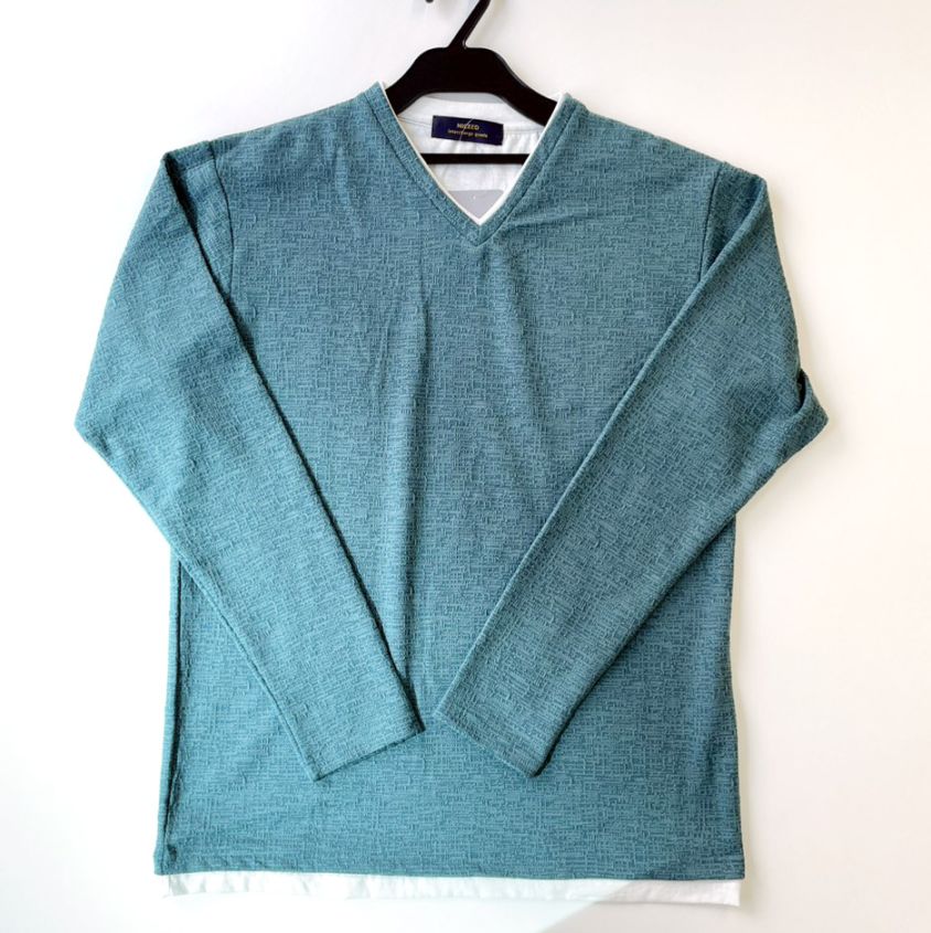 P000 DM-61050 紳士 長袖Ｖネックプルオーバー ×14入