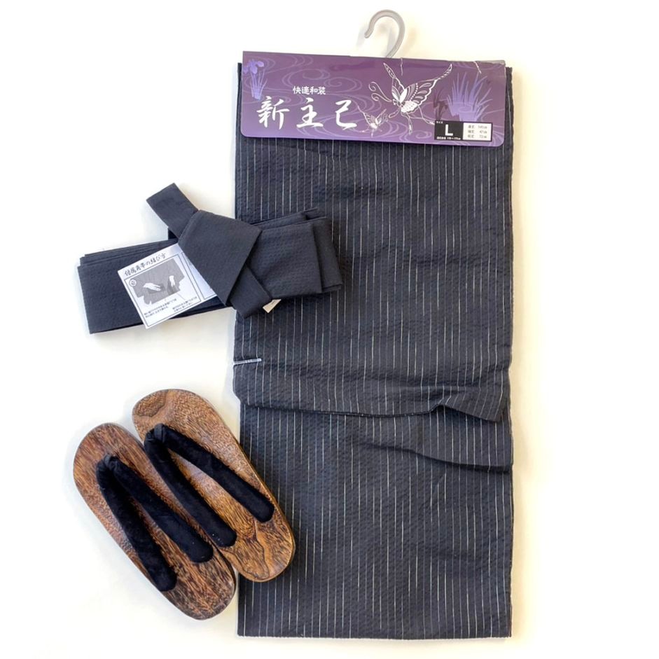 P000 DM-61064 紳士 浴衣３点セッ ×16入