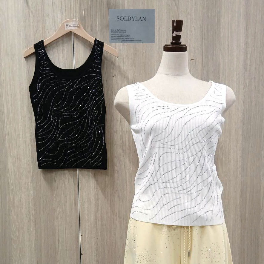 【SOLDYLAN】ハピス付きリブタンク（なみなみ）