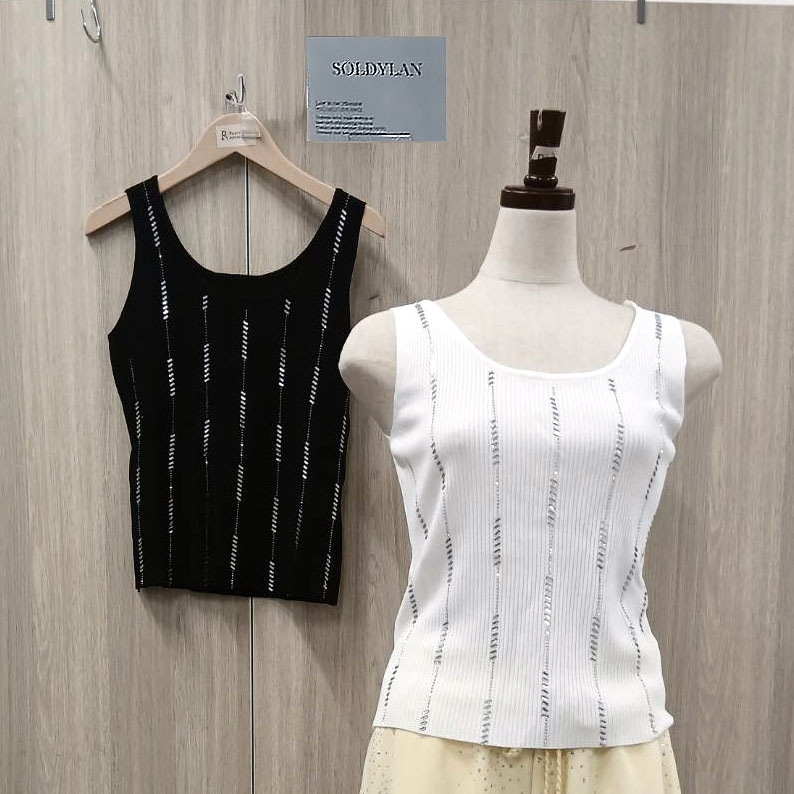 【SOLDYLAN】ハピス付きリブタンク（長ハピス縦ライン）