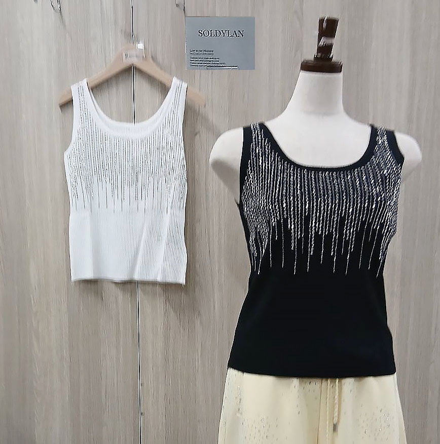 【SOLDYLAN】ハピス付きリブタンク（上からグラデライン）