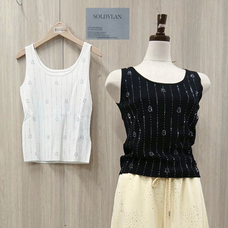 【SOLDYLAN】ハピス付きリブタンク（a縦ライン）