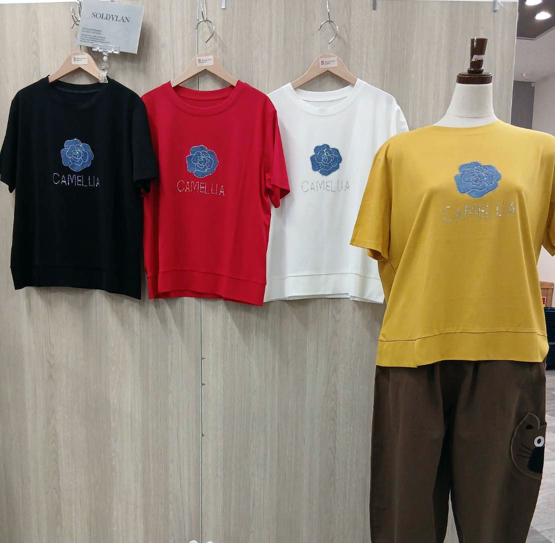 P000【SOLDYLAN】カメリアアップリケ ハピス付き PO（F5-26144）