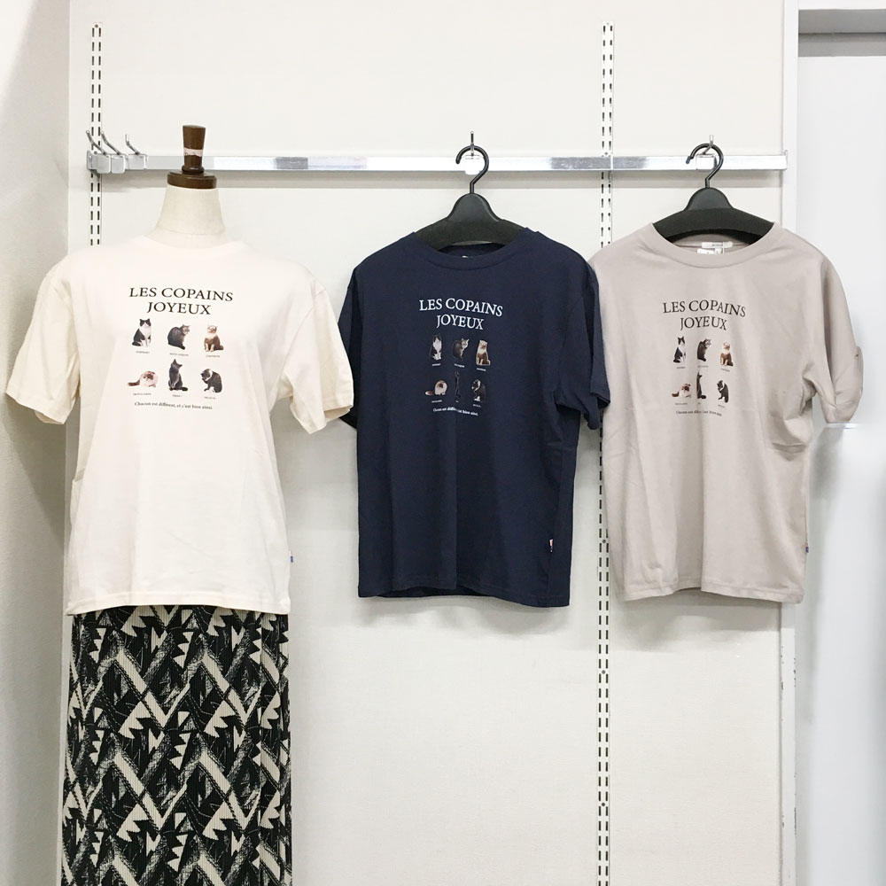 P000 半袖USAコットンTシャツ（ネコ）（F2KA-800162）
