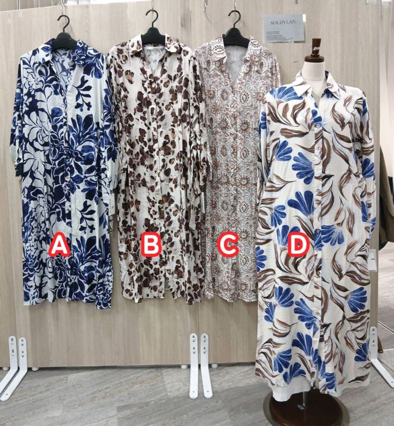 P000【SOLDYLAN】ボタニカル柄 長袖シャツOP （F5-26242）