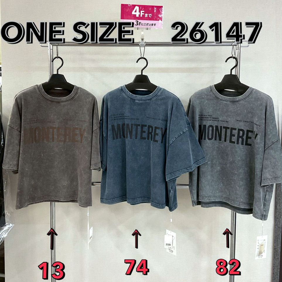 P000 【design aera】胸英字ロゴ ピグメントTシャツ（48-26147）