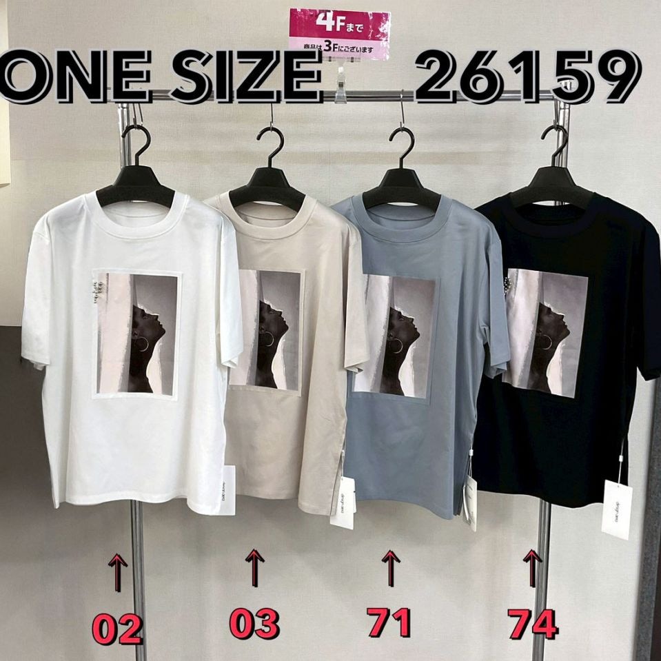P000 【design aera】横顔プリントTシャツ（48-26159）