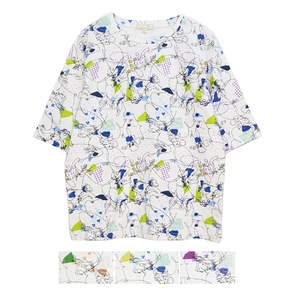 P000SS-0185 五分袖綿１００％Tシャツ(930909) 6枚組