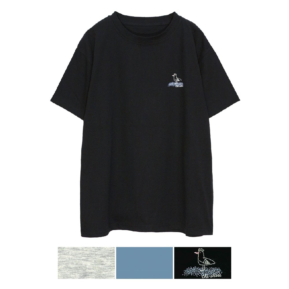 P000SS-0191L 【大寸】半袖カモメプリントTシャツ(560821LL) 6枚組