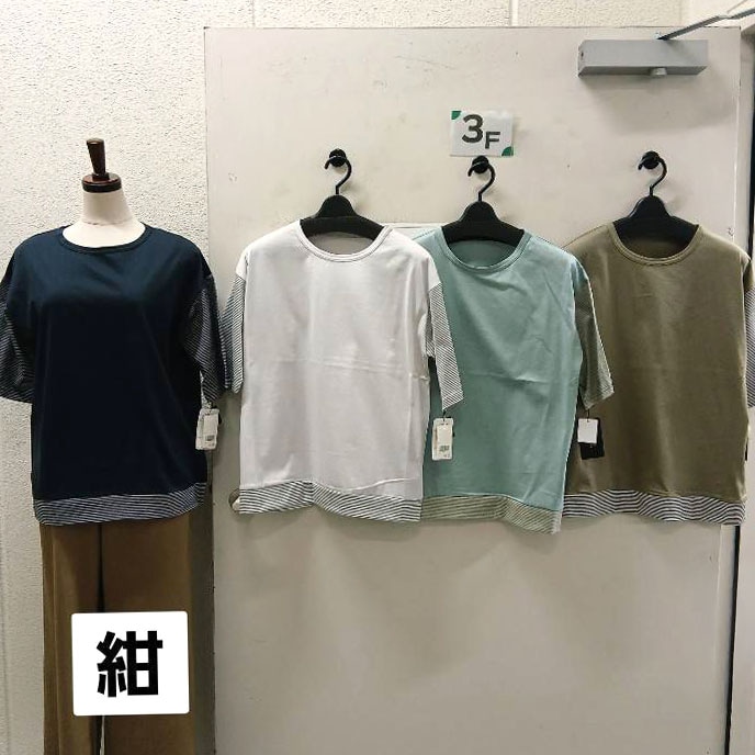 P000  【日本製】半袖デザインカットソー（F3Y-B28950）