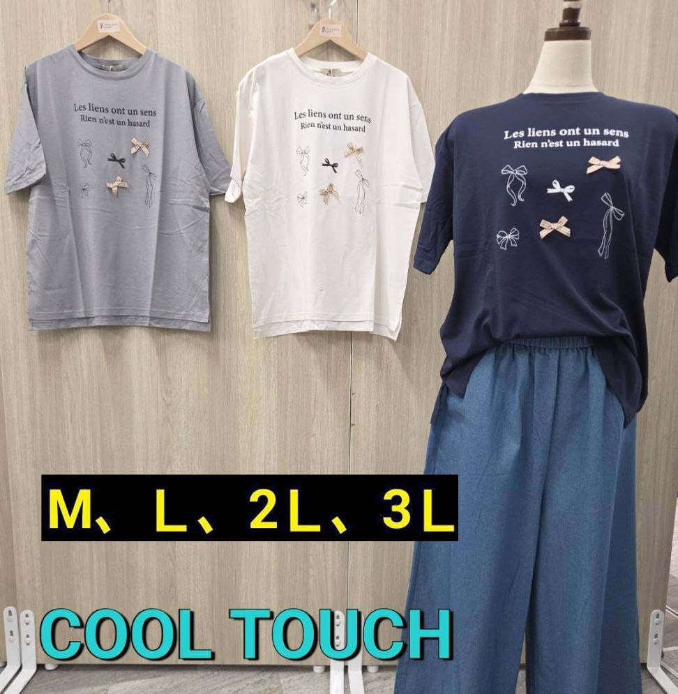 P000【接触冷感】りぼん Tシャツ（F2KA-808404）
