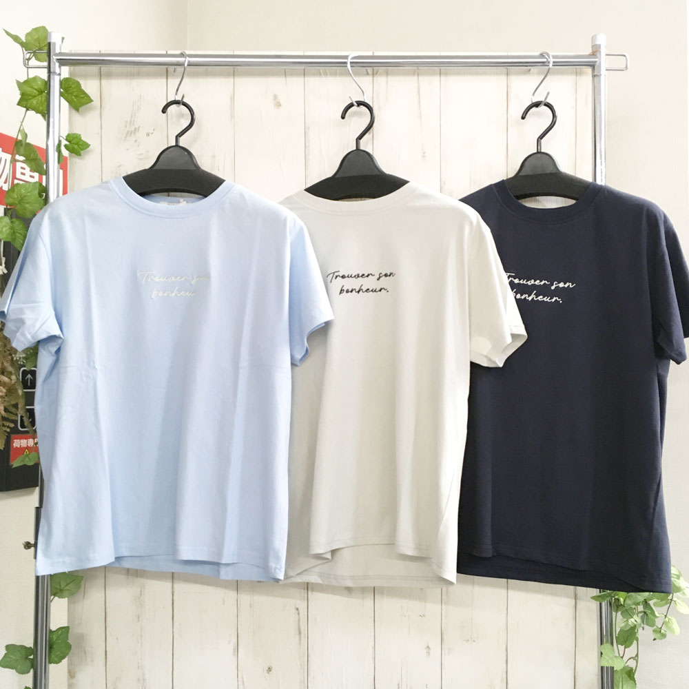 P000　半袖衿リプロゴプリントTシャツ（F2KA-888272）