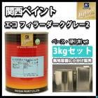 関西ペイント 2液 ダークグレー プラサフ 1kgセット/レタンPG