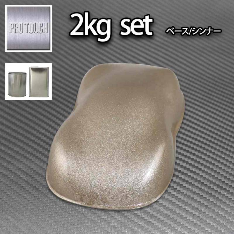 ロック プロタッチ ゴールドメタリック超極粗目 2kgセット（シンナー付
