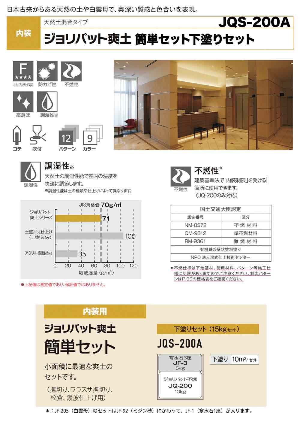 ジョリパット爽土 簡単セット 下塗りセット JQS200A 15kgセット