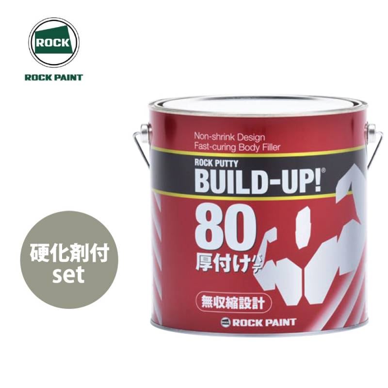 ロックペイント ロックパテ ビルドアップ80 3kg 硬化剤セット ロックパテ ビルドアップシリーズ 80 3kgセット/ロックペイント パテ