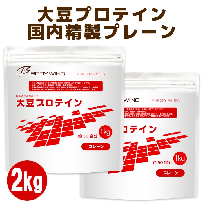 国内精製 国内加工 大豆プロテイン プレーンタイプ 2kg