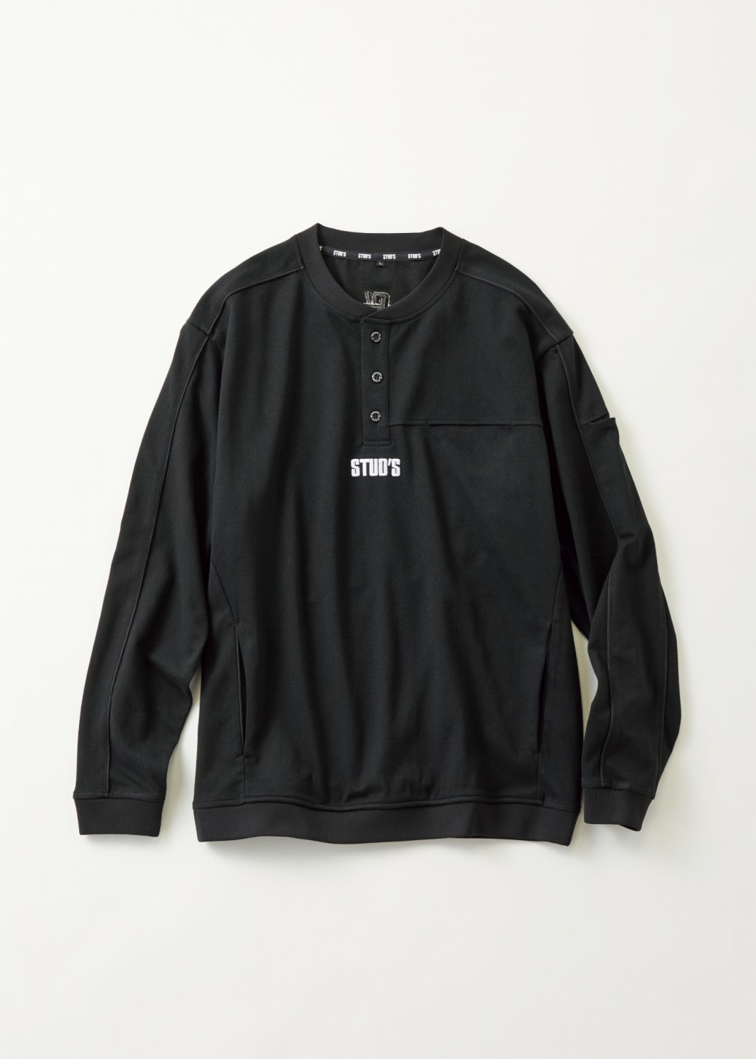 STUD'S(S2564)裏ドライメッシュヘンリーネックシャツ
